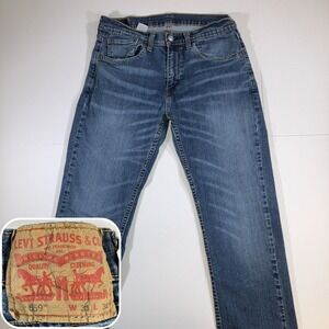 Levi's‎ 559 Jeans Mens 31x32 Relaxed Straight Stretch Medium Wash Blue